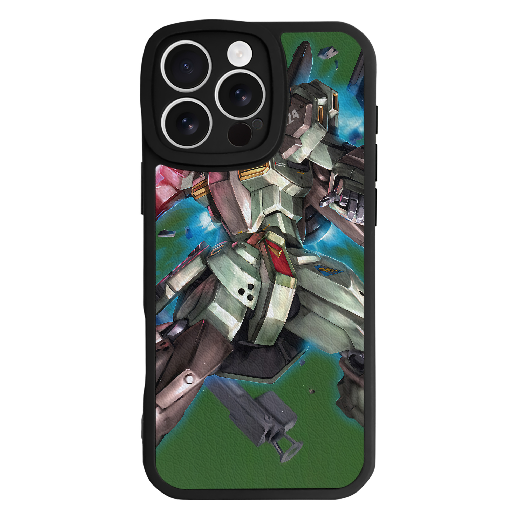 （画像用） 機動戦士ガンダム Mobile Suit Gundam 【iPhone 16シリーズ対応】シリコンスマホケース（レザー調） 材質：シリコン